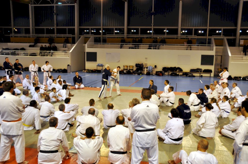 Étirements en groupe